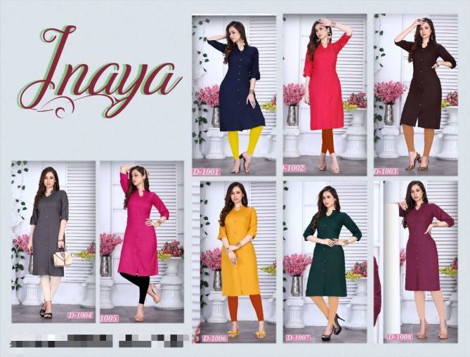 New Riyaa Inaya 1 Rayon Regular Wear Fancy Kurti Collection